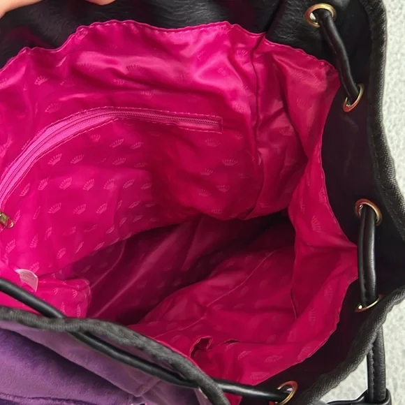 NWT Y2K Purple Velour Juicy Couture Backpack - Picture 3 of 5